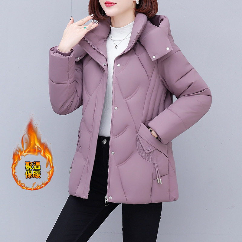 撤柜棉服女士中长款冬季新款中年妈妈洋气大码加厚棉袄保暖棉衣