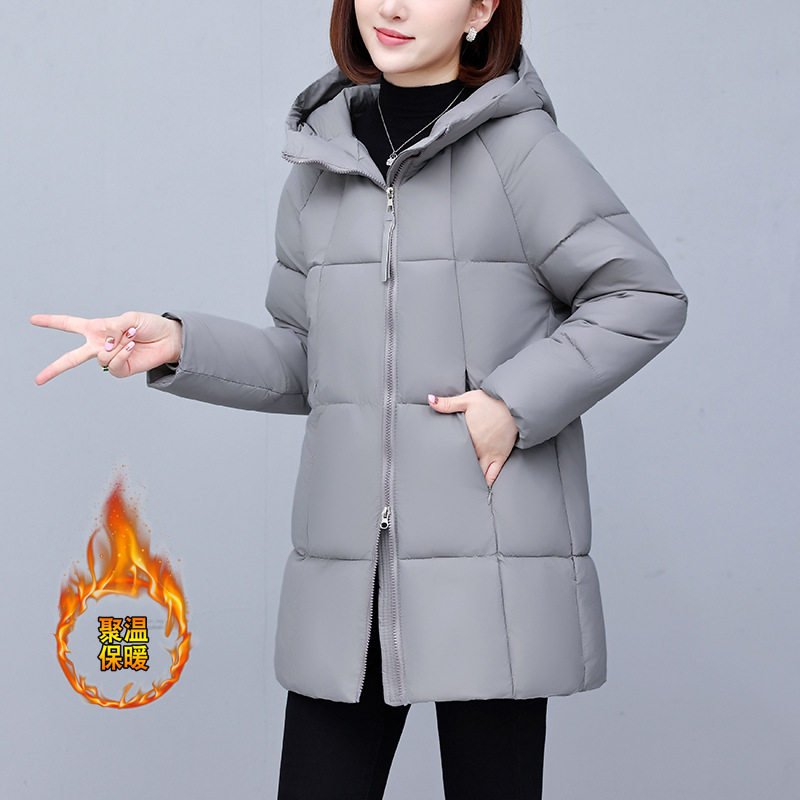 撤柜中长款棉衣外套女式冬新款洋气加厚保暖棉服宽松时尚棉袄上衣