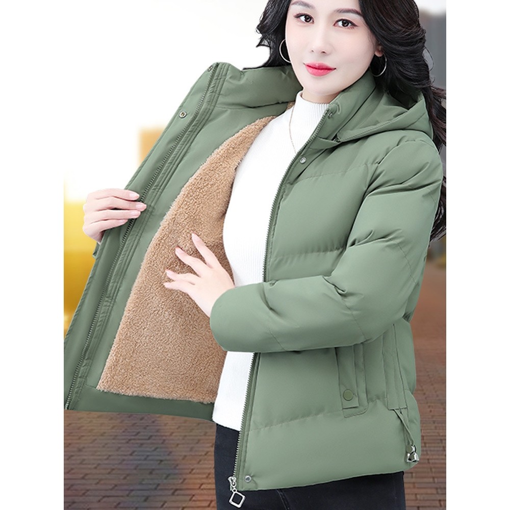 撤柜加绒加厚女士冬季棉服女年新款中年妈妈时尚冬装羽绒棉衣外套