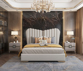 CG17大床双人床床头柜 古典实木别墅家具现代意式 欧式 美式