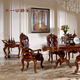 古典实木豪宅别墅家具FF17长餐桌2.4米 欧式 美式 扶手椅餐椅餐车
