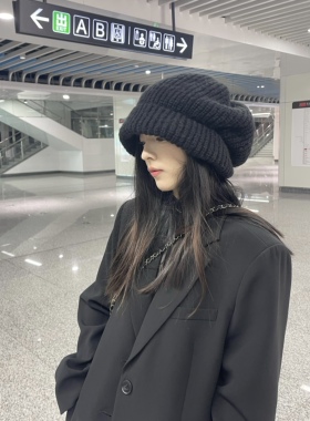 针织帽逛街休闲男女同款冬季短檐
