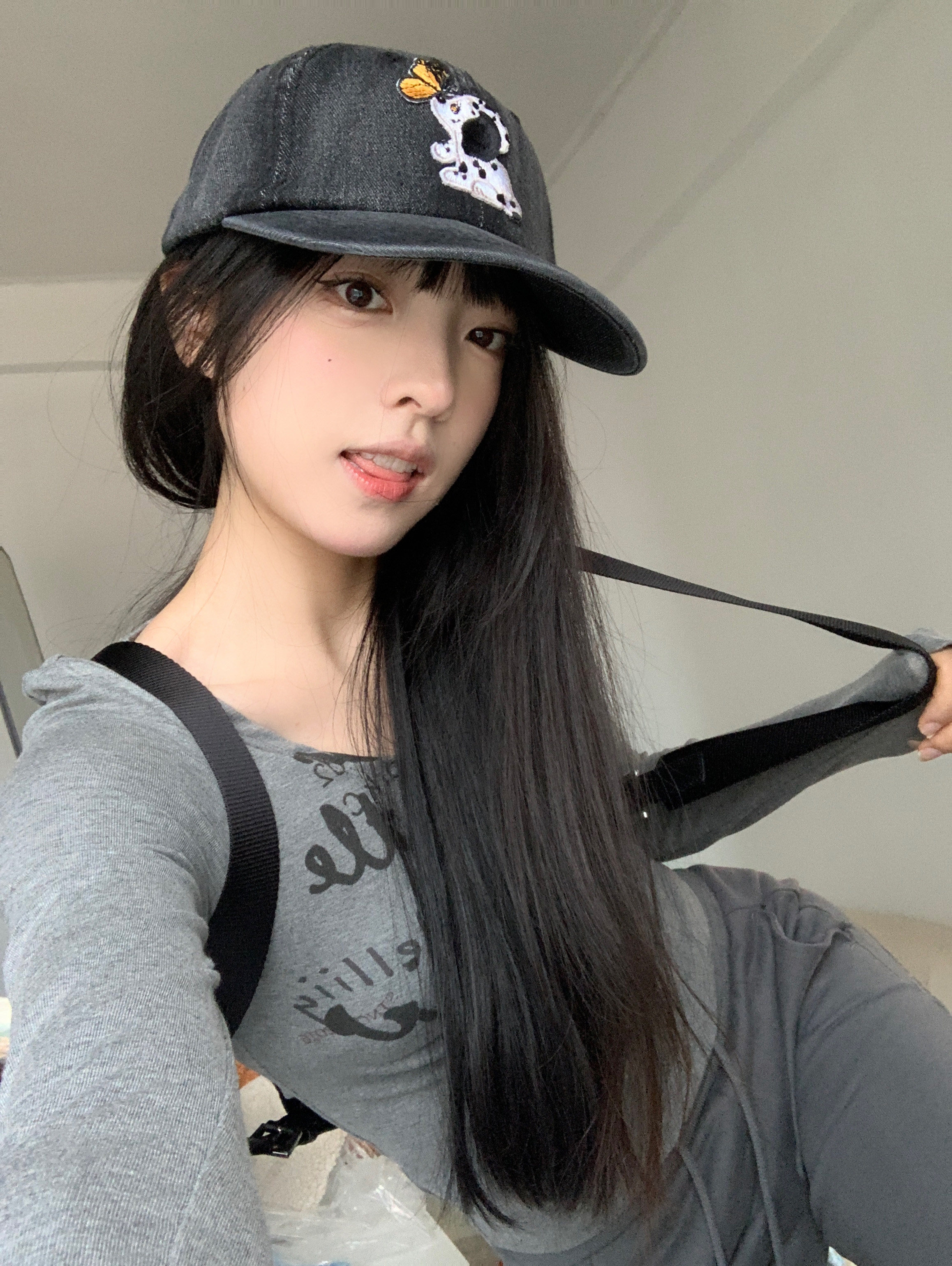 鸭舌帽可爱女四季弯檐
