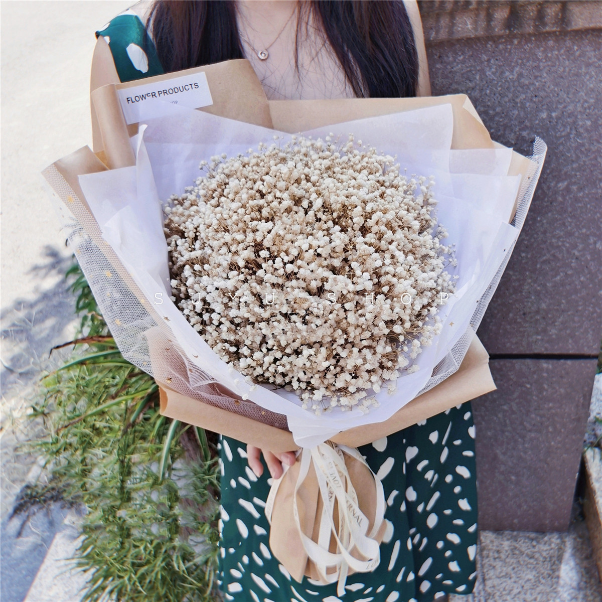 满天星大花束永生花干花礼盒七夕