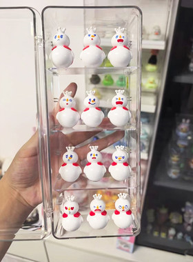 雪王不倒翁萌粒收纳盒透明公仔