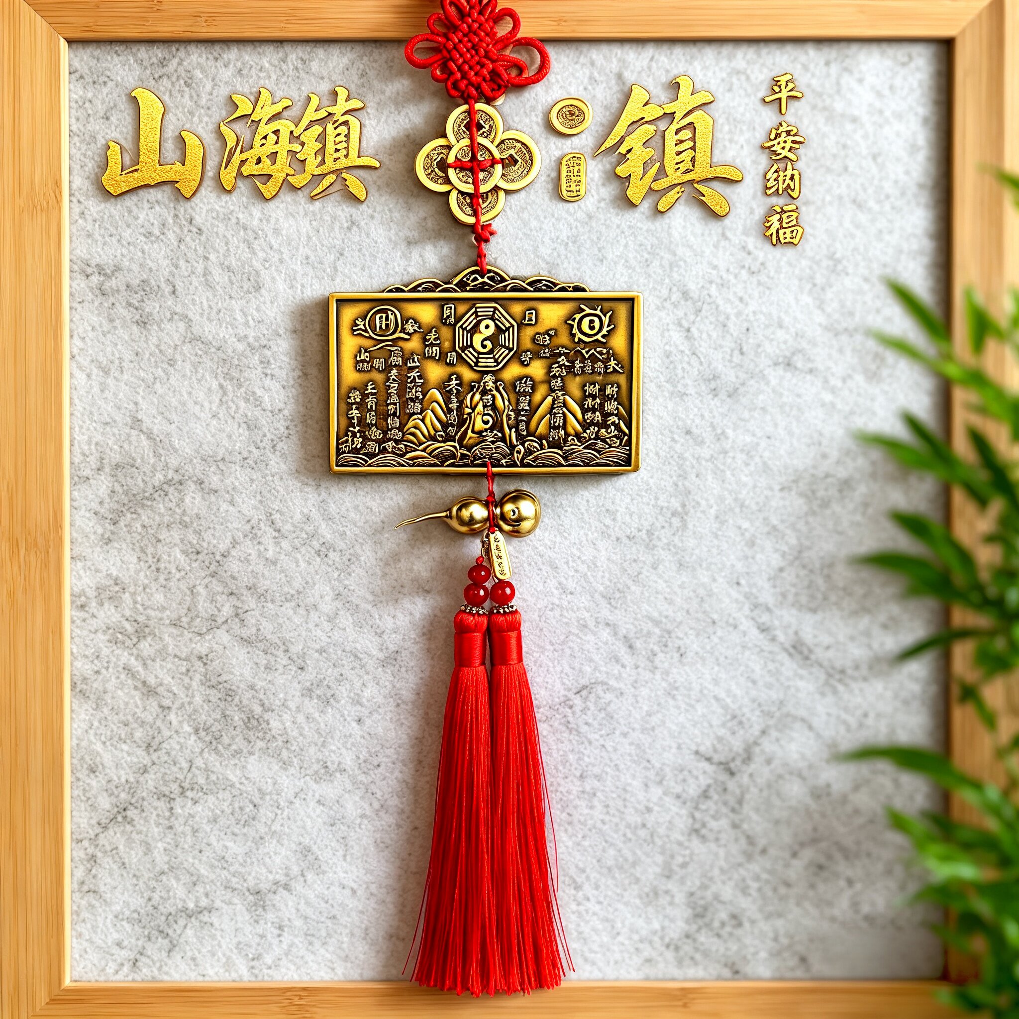 精品山海镇挂件家用太极方形挂饰