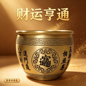 招财进宝吉祥聚宝盆桌面装饰摆件