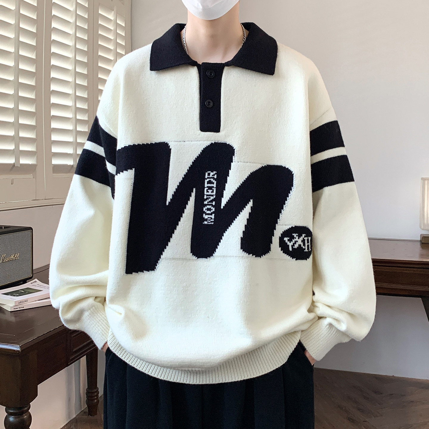 秋冬季新款衬衫领毛衣男青少年初中高中学生针织打底衫大童毛线衣,男装,针织衫/毛衣,淘宝优惠券,粉丝福利购,淘宝优惠卷