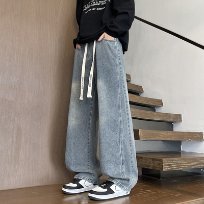 不起球不褪色潮流牛仔裤男