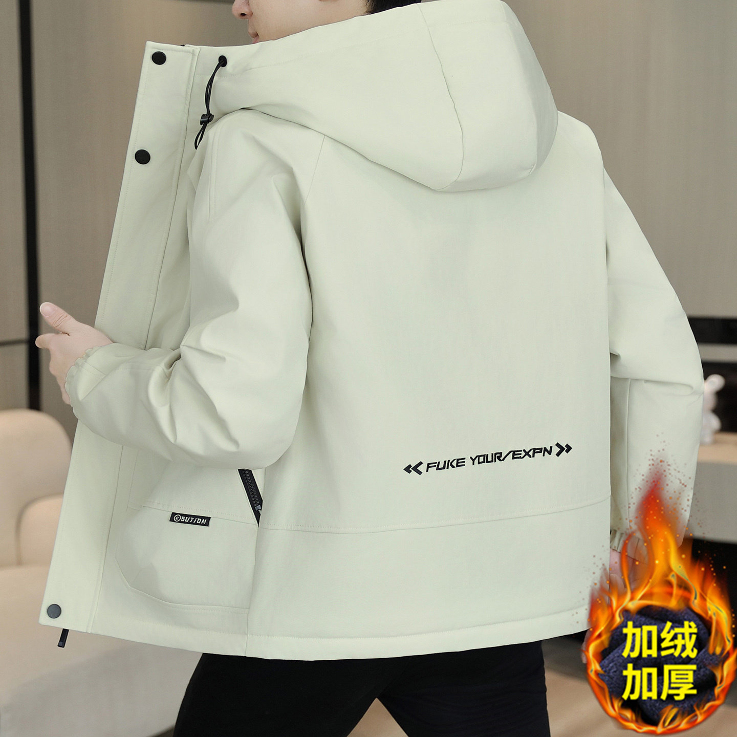 秋冬季冲锋衣外套男初中高中学生加绒加厚棉服青少年大童男装夹克,男装,夹克,淘宝优惠券,粉丝福利购,淘宝优惠卷