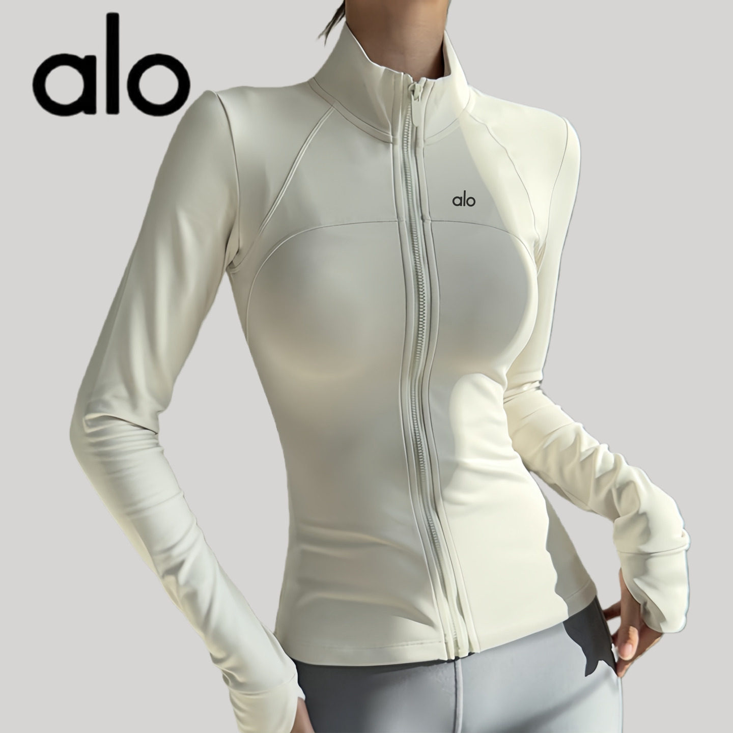 AIo加绒立领运动外套女显瘦健身服弹力紧身长袖瑜伽服上衣秋冬款,运动/瑜伽/健身/球迷用品,瑜伽外套,淘宝优惠券,粉丝福利购,淘宝优惠卷