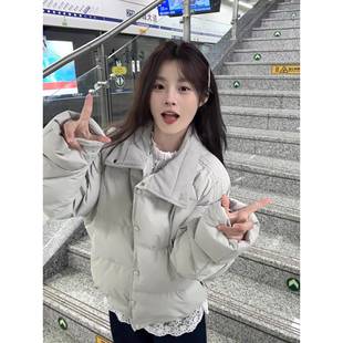 棉服女冬季 覆古设计感小众宽松百搭男女加绒加厚棉衣外套 2025新款