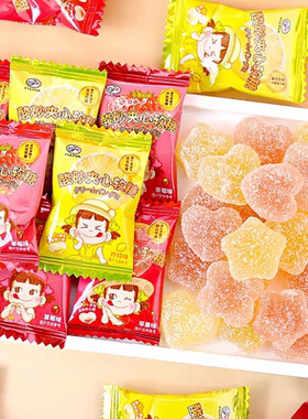 不二家软糖水果味牛奶糖儿童休闲小零食学生礼物橡皮糖