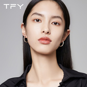 银色圆圈耳环不掉色素圈耳饰女医用钛钢钛合金养耳洞耳圈耳钉耳扣