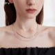 碎银子项链女2026新款 爆款 轻奢小众颈链双层叠戴高级感锁骨链配饰