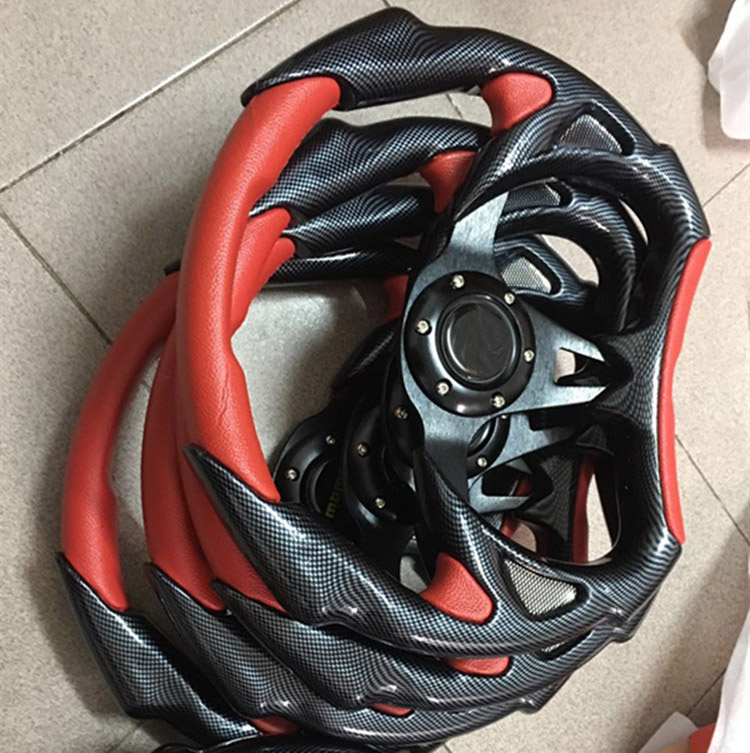 改装赛车半圆bdszj改装跑车5117通用竞技刀锋14寸碳纤PVC方向盘