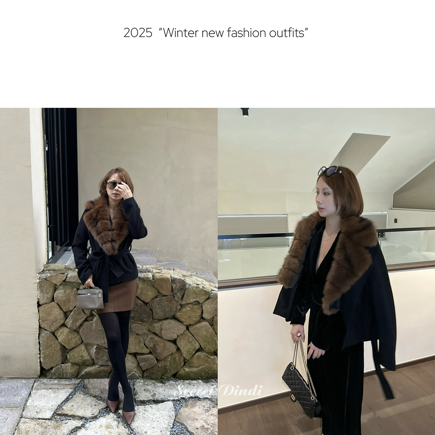 25112404罗曼蒂克 毛领毛呢外套短大衣 xs s m