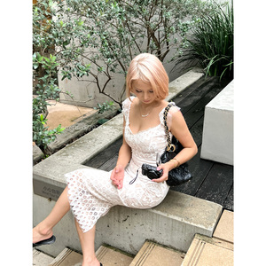 26070708vintage 雅致 蕾丝修身连衣裙 sml