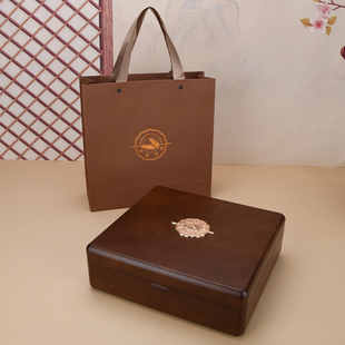 榉木海参包装盒淡干海参包装燕窝虫草西洋参礼品盒实木盒250g高档