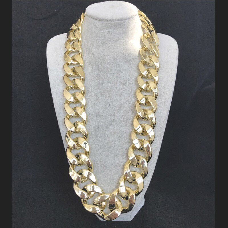 大金表演塑料夸张道具嘻哈项链真金土豪网假装饰仿真大金链哈粗大