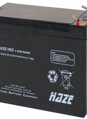 HAZE蓄电池 HSC12-10 12 Volt 10ah c20 to 1.7vpc免维护电池