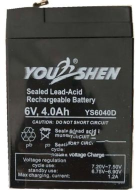 YOU SHEN蓄电池 6V4.0AH YS6040D 玩具车6V4.5AH童车通用电瓶SN46