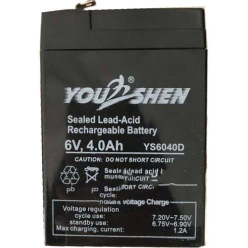 YOUSHEN蓄电池6V4.0AHYS6040D
