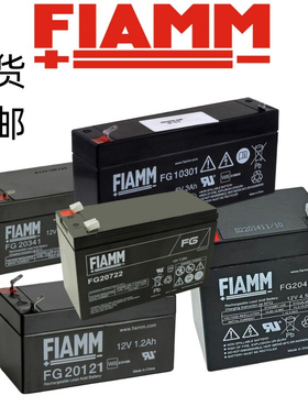 FIAMM电池FG10121 FGH36 3.8 6V 12V4.5 7 9AH阀控式铅酸蓄电池