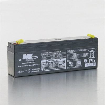 MK POWERED蓄电池 ES1.9-12 12V1.955AH/5HR 2.3AH/20HR 电池