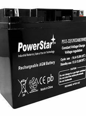 powerstar蓄电池 PS12-22 12V-22AH/20HR 免维护铅酸电池