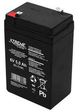 XTREME蓄电池6V5.0AH免维护可充电铅酸电池