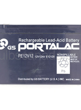 PORTALAC蓄电池 PE12V12 12V12AH E12120 免维护铅酸电池