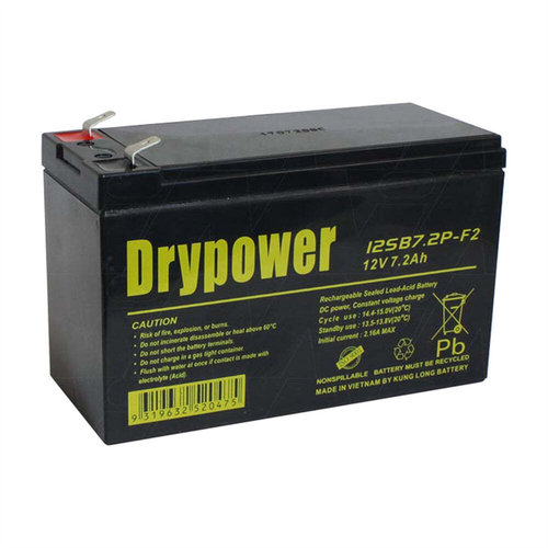 Drypower蓄电池 12SB7.2P-F2 12V7.2AH 免维护可充电电池