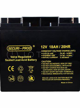 SECURI-PROD蓄电池 12V18AH 20HR 免维护铅酸电池