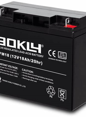 AOKLY 蓄电池 6FM18 12V18AH 20HR 免维护铅酸电池