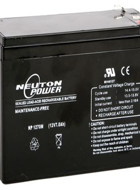 NEUTON POWER蓄电池 NP1270M 12V7.0AH 免维护可充电电池