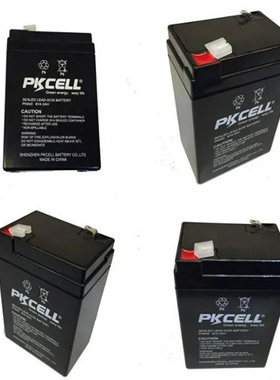 PKCELL蓄电池 PK645 6V4.5AH 免维护可充电铅酸电池