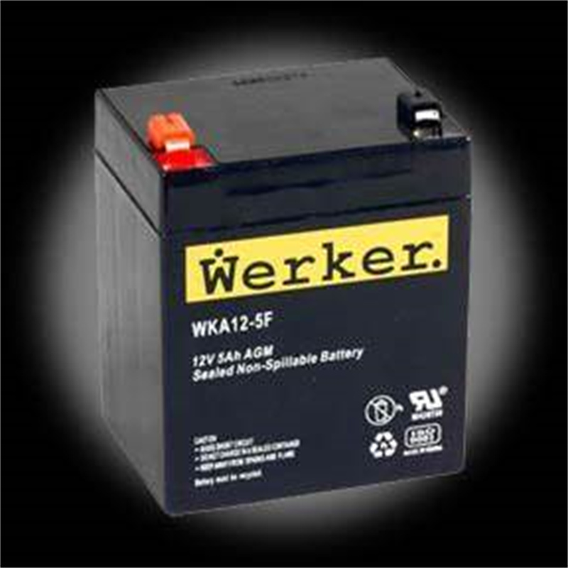 WerKer蓄电池 WKA12-5F 12V5AH AGM 免维护可充电电池