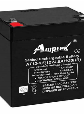 Amptek蓄电池 AT12-4.5 12V4.5AH/20HR 免维护可充电电池