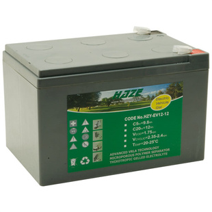 HAZE蓄电池 HZY-EV12-12 12V12AH 免维护铅酸电池