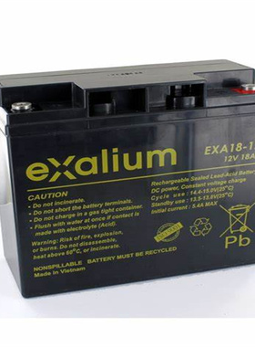 exalium蓄电池 EXA18-12 12V18AH 免维护铅酸电池