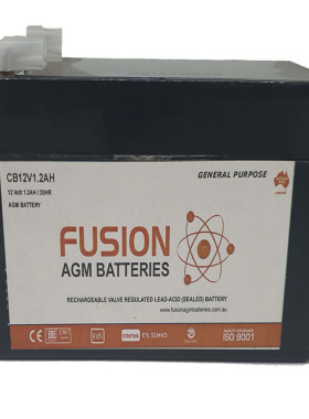 FUSION蓄电池 CB12V1.2AH 12Volt1.2AH/20hr免维护可充电铅酸电池