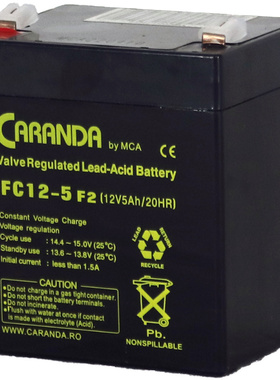 Ultracell蓄电池 UL5-12 12V5.0AH/20HR 免维护可充电电池