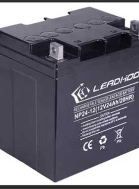 LEADHOO 蓄电池 NP24-12 12V 24AH/20HR 免维护铅酸电池
