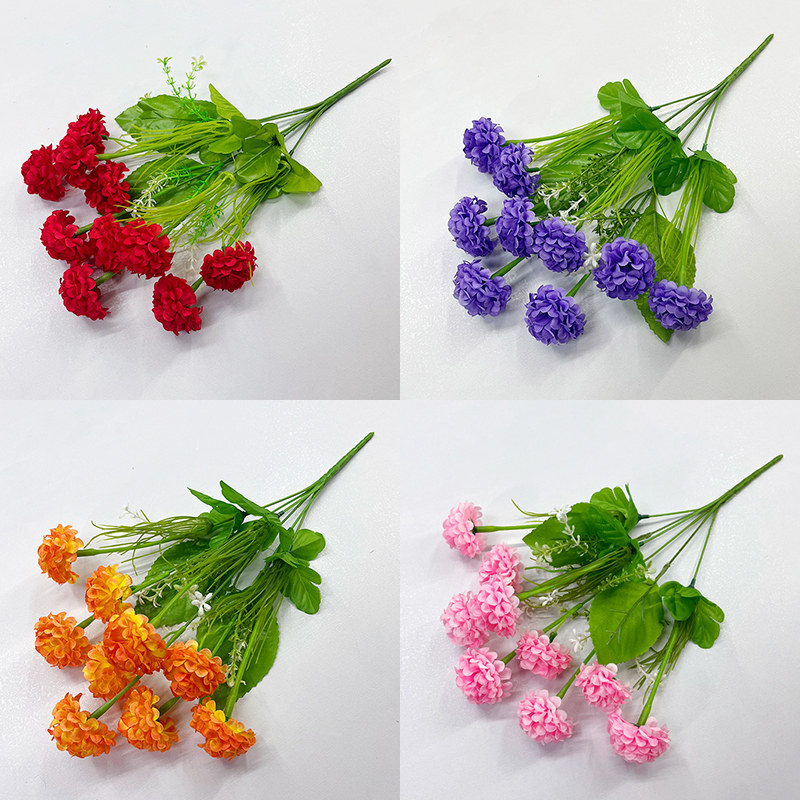 仿真花束小绣球葱花球假绢花装饰小把塑料花婚庆花槽插花装饰花艺