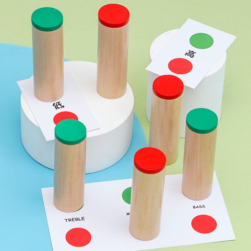 蒙氏教具蒙台蒙特梭利音筒听筒听觉训练幼儿园早教启蒙益智力玩具