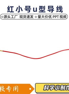 小号两头u型叉导线 全铜u型接头线物理电学电路实验连接线器XZ89