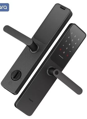 Aqara绿米 智能锁A100 Pro 指纹锁 支持Apple家庭钥匙开锁 碳素黑