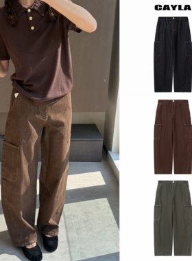 CAYLA 26早春 新款大口袋做旧弯刀牛仔裤长裤休闲裤 26SS012