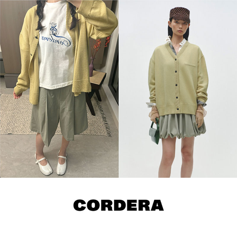 Cordera25SS羊毛宽松针织开衫
